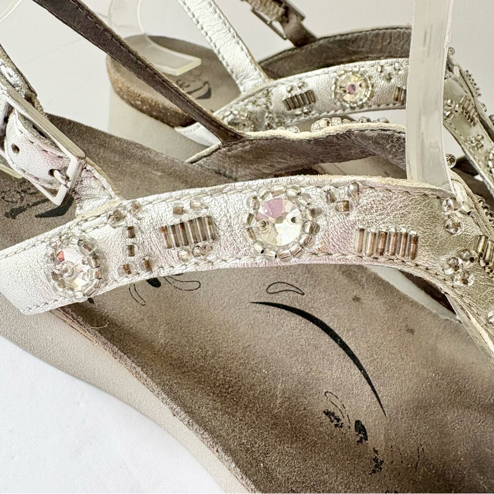 Abeo Silver Gemstone Studded Sandals - Picture 2 of 9